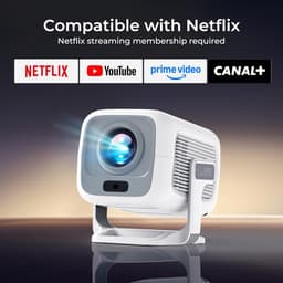 SnelShoppen - Slimme Beamer Native 1080P FHD met 4K Ondersteuning | Android 13, Auto Focus/Keystone, 800 ANSI Lumen, Google CTS Gecertificeerd, Compat — thumbnail 1