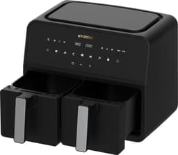 HYUNDAI - Dubbele Airfryer XXL - 9 Liter - 2 x 4,5 Liter - 1700 W - 8 Programma’s - Touchscreen - Zwart — thumbnail 2