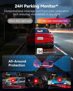 SnelShoppen - 4K 3 Channel Dash Cam met STARVIS 2, 128GB Geheugenkaart, Full Night Color, Touch Screen, GPS, 5GHz WiFi, Voice Control, HDR en Parkeerm — thumbnail 3