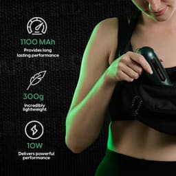 SnelShoppen - Mini Massage Gun - Compact Deep Tissue Massageapparaat - Krachtig & Stil - 2 Opzetstukken - Ultra Licht & Draagbaar - Elegant Ontwerp - — thumbnail 2