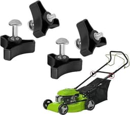 Vleugelmoeren voor grasmaaiers, 4 stuks. Universele kunststof vleugelmoeren en driehoekige bouten voor grasmaaiers. Onderdelen en accessoires voor grasmaaiers. — thumbnail 1