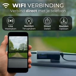 SnelShoppen - Dashcam Pro WiFi 2K - Auto Camera met Nachtzicht, Botsingsdetectie, Loopopname en 64GB SD Kaart — thumbnail 5