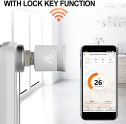 Radiator Thermostaat - Slimme Radiator Knop - Energie Besparen - App en Spraakbesturing - 3 stuks - Wit — thumbnail 5