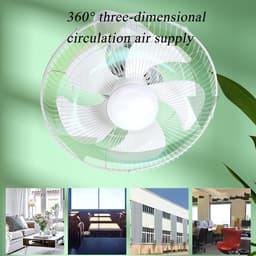 Wandventilator - Muurventilator Ventilator - Ruimte Koelen - Wijdverspreide Oscillatie - 45 cm - Style 3 — thumbnail 2