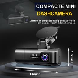 Dash Cam 4K Set - Dashcam voor en achter - 4K Ultra HD opname - GPS en ADAS ondersteuning - Parkeerstand beveiliging - Nachtzicht met HDR - WiFi app bediening en G-sensor voor incidentdetectie — thumbnail 5