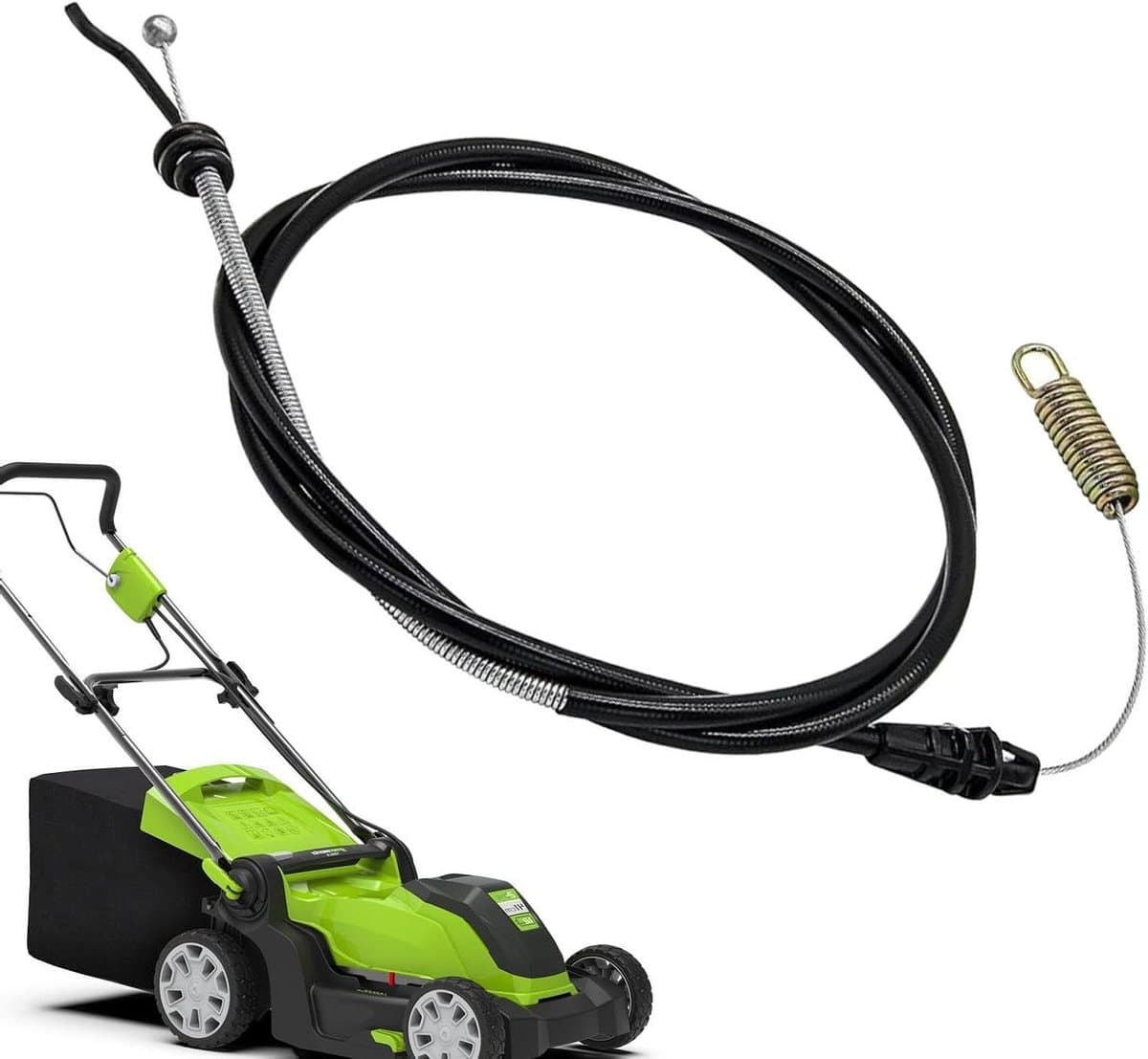 Grasmaaier Kabel - Bedieningskabel - Gazon Onderhoud - Robuuste Metalen Behuizing - 137 cm - Zwart — afbeelding 1