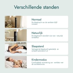 Bloomfold Toren Ventilator - 38 inches - Zwart - Afstandsbediening - Slaapstand - 12 uur Timer - Full Led Display — thumbnail 4