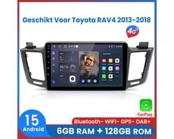 Awesafe Carplay Autoradio Geschikt voor Toyota RAV4 2013-2018 - Android 15 - Draadloos Apple Carplay & Android Auto - 6GB + 128GB - 8-Core processor - Bluetooth & Wifi - GPS Navigatie - 2013 2014 2015 2016 2017 2018 — afbeelding 1