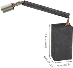 Dailygoods- Koolborstels D73 - 2 Paar - Carbon Borstels - Compatibel met Bosch Rotak 43/34 - Gazon Mover - Hoge Sterkte, Lange Levensduur - Carbonborstels — thumbnail 2