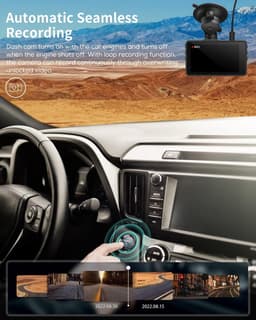 SnelShoppen - 2,5K Dashcam 1440P QHD Autocamera met 32GB Kaart, 3 Inch IPS-Display, Nachtzicht, WDR, 170° Hoek, G-sensor, 24-uurs Parkeermodus — thumbnail 3