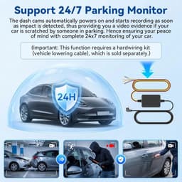 Thijox - 5-kanaals Dashcam Autocamera 3,16 inch IPS-scherm 360 Graden Rondomzicht met 1080P Full HD, Nachtzicht, Parkeerbewaking & Bewegingsdetectie v — thumbnail 4