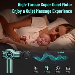 Massage Apparaat - Spier Herstel - Spierontspanning Thuis - 99 Snelheden 9 Koppen - 800 Gram - Zwart — thumbnail 2