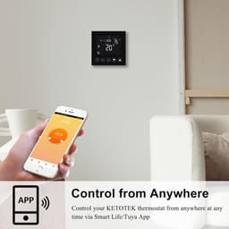 Slimme Thermostaat WiFi - Verwarming Regelaar - Comfort Verwarmen - App & Spraakbesturing - 8.6 x 4 x 8.6 cm — thumbnail 4