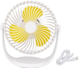 Mini-bureauventilator, stil, USB-voeding (wit) — thumbnail 1