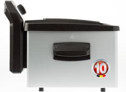 Friteuse met Dubbele Weerstand - Frituurpan Snel - Frietjes Bakken - Gepatenteerd Dubbel Verwarmingssysteem - 3 Liter - Zilver Antraciet — thumbnail 5