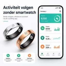 DrPhone RingSense Elegance Slimme Ring - Smart Ring - IP68 - Stappenteller - Zilver - EU Maat 58 — thumbnail 4