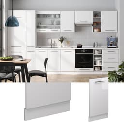 Vaatwasserfrontpaneel - Keukenfront Paneel - Keuken Completeren - Hoogglans Afwerking - 45 cm breed - Wit — thumbnail 3