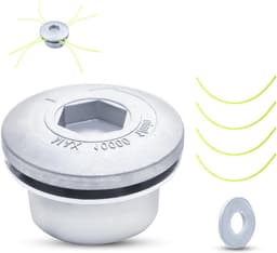 Grasmaaierkop Aluminium - Trimmerkop Bosmaaier - Gazon Onderhoud - Massief Aluminium - M12 M10 M8 - Zilver — thumbnail 1