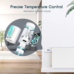 Radiator Thermostaat - Slimme Verwarmer - Energie Besparen - App Bediening - 11 Periodes - Wit — thumbnail 5