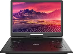 15,7 inch Draagbare dvd-speler met 14,1 inch HD draaibaar scherm, 6 uur oplaadbare batterij, ondersteuning voor Sync TV, USB, SD-kaart en meerdere schijfformaten, dubbele luidspreker — thumbnail 1