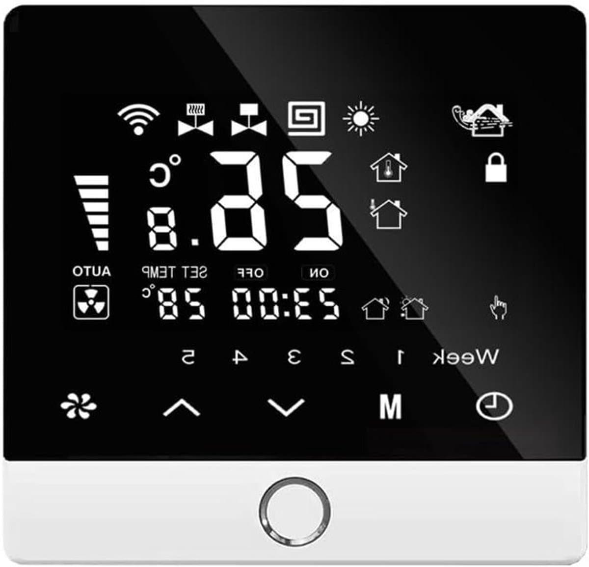 Slimme Thermostaat - Temperatuurregelaar - Comfort Verhoging - App & Spraakbesturing - 10x9x6 cm - Zwart — afbeelding 1