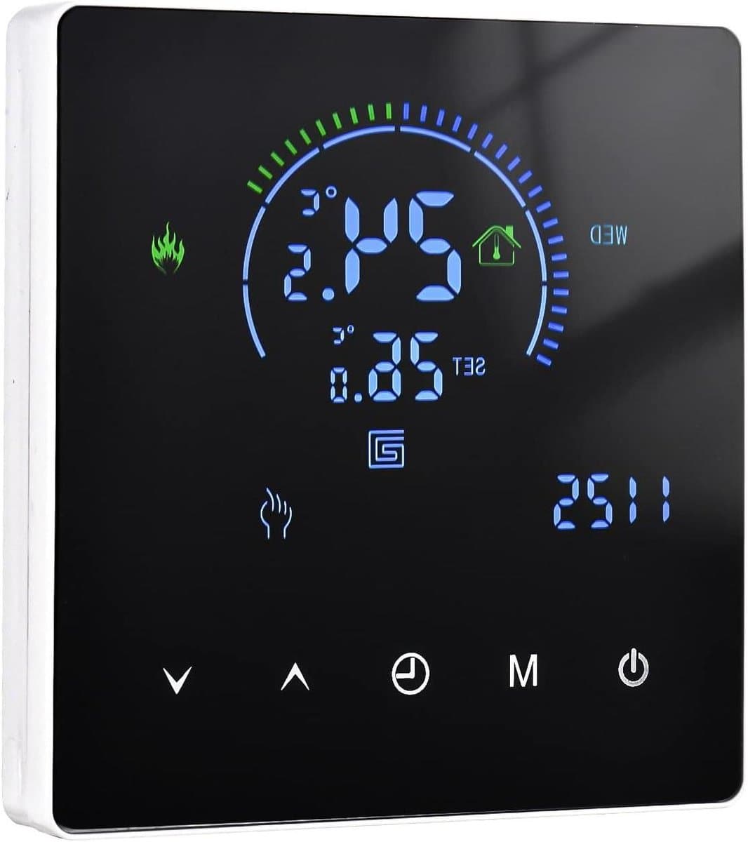 Slimme Thermostaat - Temperatuurregelaar - Waterverwarming - App Afstandsbediening - 11 cm - Zwart — afbeelding 1