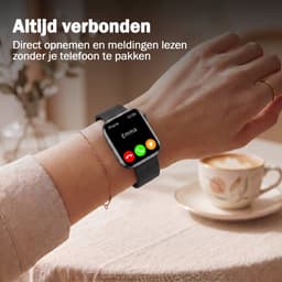 Synyq Health Pro Smartwatch Dames en Heren - Horloge met Belfunctie, Hartslag- & Slaapmonitor - Ultradun 1,85" AMOLED - Incl. 3 Bandjes - Android & iOS — thumbnail 3