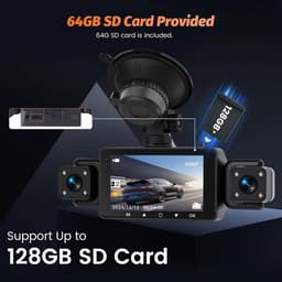 Auto Camera - Rijrecorder - Veiligheid Onderweg - Quad HD Resolutie - 3 inch Scherm - Zwart — thumbnail 5