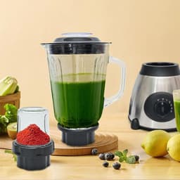 Keukenmachine met molen - Smoothie maker - Maaltijden bereiden - Dubbele functie - 1.5 liter - Zwart — thumbnail 4