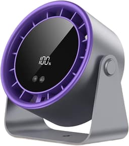 Bureaubladventilator Klein - Draagbare Ventilator - Persoonlijke Koeling - Instelbare Snelheden - 17 cm - Zwart — thumbnail 1
