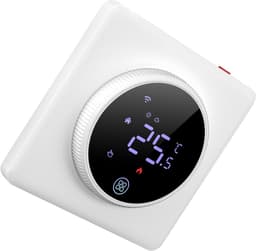 Slimme Thermostaat - Programmeerbare Regelaar - Energie Besparen - Stembediening en App - 3A Belasting - Zwart — thumbnail 1