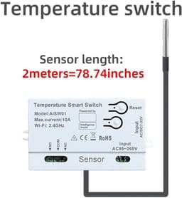 Temperatuur Schakelaar Module - Klimaatregelaar Thermostaat - Automatische Klimaatregeling - Afstandsbediening via App - 8 x 5 x 5 cm — thumbnail 5