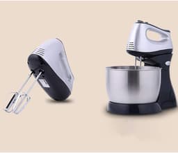 Elektrische Mixer - Keukenmachine - Bakken en Koken - Kantelbare Kop - 3 Liter Kom - Zilver — thumbnail 4