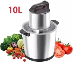 Keukenmachine Mixer - Elektrische Blender - Ingrediënten Verwerken - Roestvrijstalen Ontwerp - 10L Capaciteit - Zilverkleurig — thumbnail 4