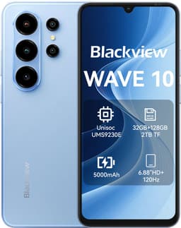 Blackview WAVE 10 Smartphone 4G AI - DUAL SIM - 32 GB RAM - 128 GB ROM - Octa Core - Android 16 - 6,88 inch - 5000mAh - Blauw — thumbnail 1