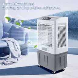 Draagbare Luchtkoeler - Verdampingskoeler Ventilator - Ruimte Koelen - Met 4 Ijspakketten - 90x35x41cm - Wit — thumbnail 5