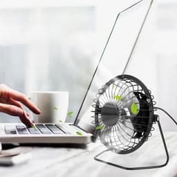 Zonnepaneel Ventilator - Draagbare Koeler - Kamperen Buiten - Zonne- en USB-kracht - 10W Vermogen - Zwart — thumbnail 2