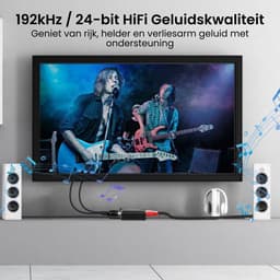 AdroitGoods Digitaal naar Analoog Audio Converter – Optical Toslink & Coaxiaal naar RCA Adapter, 192kHz DAC, Stereo Audio Converter voor TV, PS5, Xbox, Versterker — thumbnail 4
