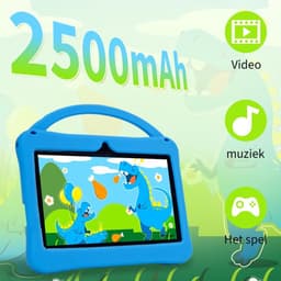 SnelShoppen - 7 Inch Tablet voor Kinderen - 2GB RAM, 32GB ROM, IWAWA Apps, Educatieve Spellen, Wifi, Dual Camera, Silicone Hoes (Blauw) — thumbnail 3