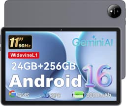 SnelShoppen - 11 Inch Tablet Android 16 Octa-Core 24GB RAM 256GB ROM 1TB 1920x1200 FHD IPS Scherm GPS Bluetooth 5.2 Wifi Grey — thumbnail 1