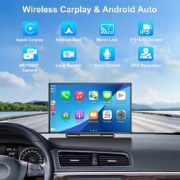 Navigatiesysteem Auto - Dashcam voor auto - GPS Navigatie - Draadloze - 2.5K DVR - Bluetooth Audio - ADAS Systeem - 9" - Achteruitrijcamera - Spraakbesturing — thumbnail 4