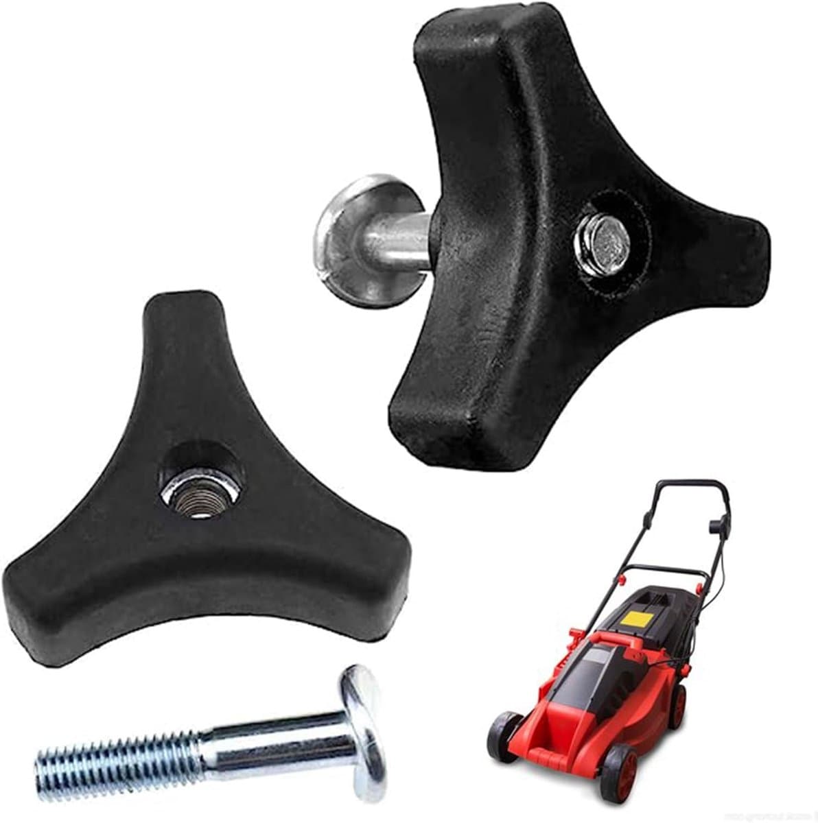 SnelShoppen - 2 Pack Universale Grasmaaier Handvat, Wing Nut Bouten, Schroef Bouten, Verstelbare Handvatten, Grasmaaier Accessoires voor Tuin Gebruik — afbeelding 1