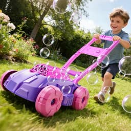 SnelShoppen - Bellen Grasmaaier met Muziek, Morsvrij Ontwerp, 5000+ Bellen/Min, Tuinspeelgoed voor Kinderen 3-6 Jaar, Binnen en Buiten, Paars — thumbnail 1