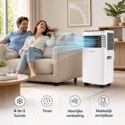 Krachtige Mobiele Airco - 4 in 1 Airco - 12000BTU - Airconditioning - Ventilatoren - Wit — thumbnail 3