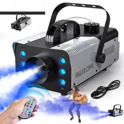 Multifunctionele Rookmachine - Rookmachine - Met Draadloze Afstandsbediening - 6 RGB Verlichting - 60 Sec Continu - 1200W - 1L Capaciteit – 160m³/min - Voor Bruiloft & Feest & Podium & DJ — thumbnail 1