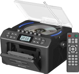 Retekess TR642 Draagbare Radio CD Speler - met Bluetooth en DAB - Stereo FM Radio en AUX – Werkt ook op batterijen - Draadloze Verbinding - Boombox Stereo Radio - Voor Thuisvermaak - Zwart - Met Afstandsbediening — thumbnail 1
