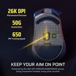 Corsair Harpoon v2 Optical Gaming Muis - Draadloos - 26.0000 DPI - Backlit RGB LED - Zwart — thumbnail 3