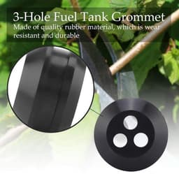 Dailygoods- Doorvoertule 3-gaats - Brandstoftank Doorvoer - Vervangingen Grasmaaier - Rubber - Gatdiameter 5 mm - Compatibel met Echo Modellen — thumbnail 4