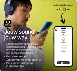Fresh 'n Rebel Clam Fuse 2 - Draadloze Bluetooth Koptelefoon met Active Noise Cancelling- 80 uur Speelduur - My Sound App - True Blue — thumbnail 4
