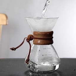 Handmatig Glazen Koffiezetapparaat met Houten Handvat 400 ml — thumbnail 4